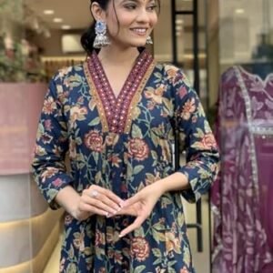 Women Printed A-Line Kurta and Pant Set with Dupatta